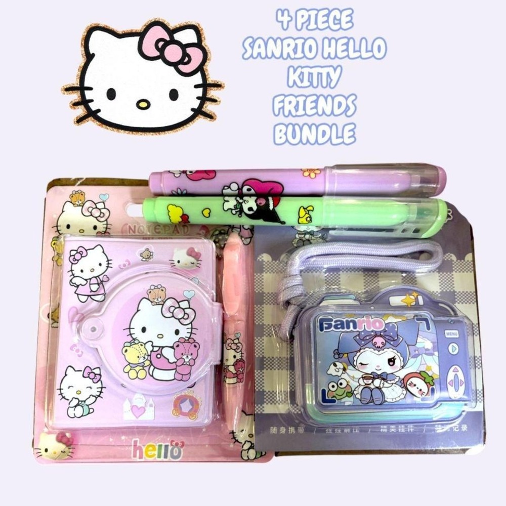 🎀 4pc Sanrio Kuromi & My Melody Mini Stationery Bundle #2🎀